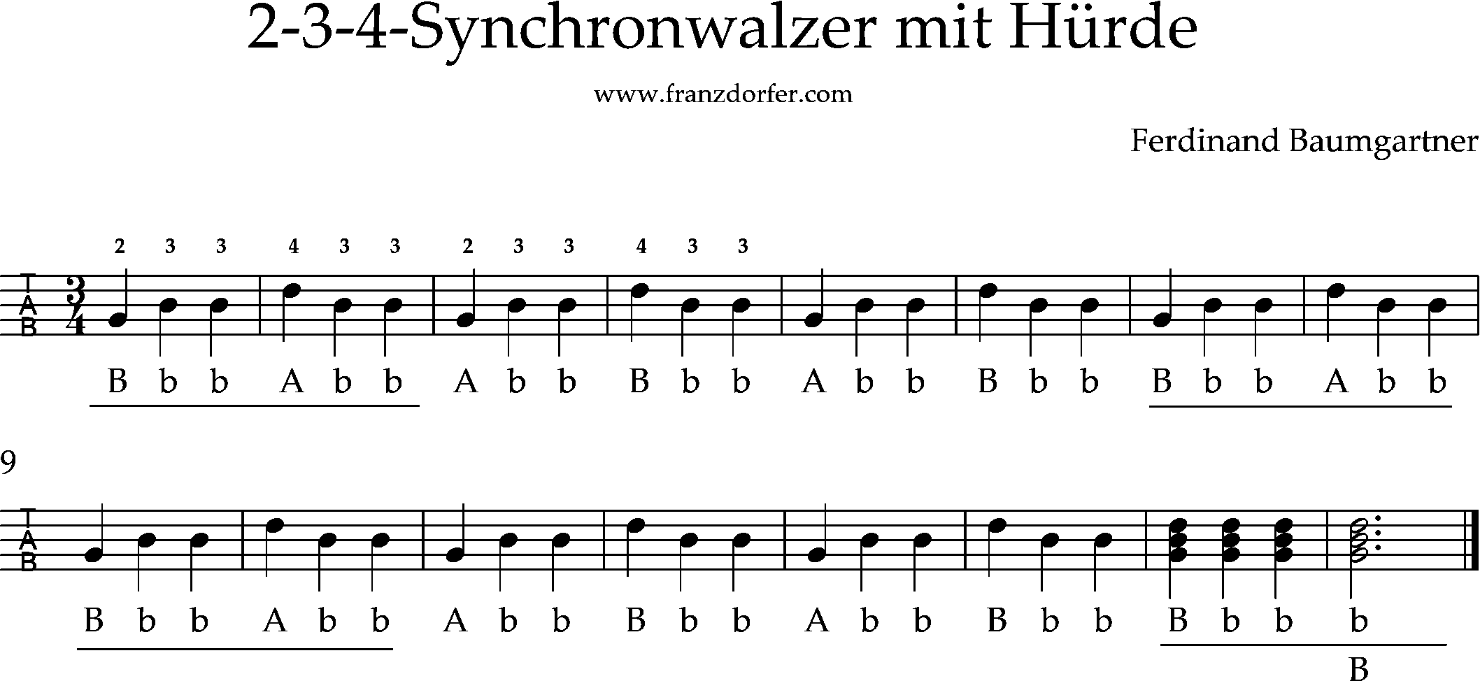 steirische lernen, 2-3-4-- walzer mit hürde